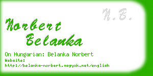 norbert belanka business card